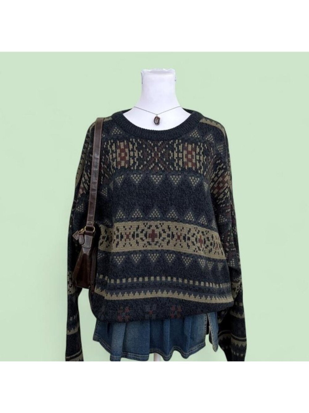 90s striped grandpa sweater